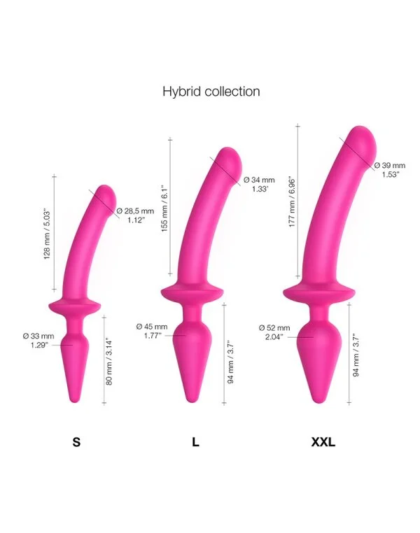 Strap-on-me 2-IN-1 DILDO & BUTT Pink XXL – Bild 3
