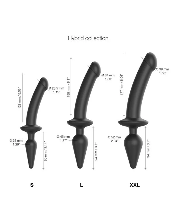Strap-on-me 2-IN-1 DILDO & BUTT Schwarz XXL – Bild 3
