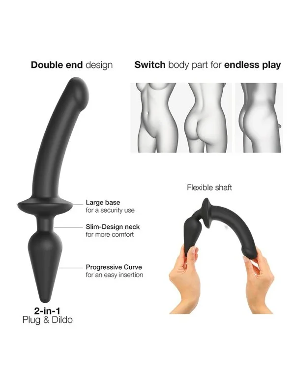 Strap-on-me 2-IN-1 DILDO & BUTT Schwarz XXL – Bild 4