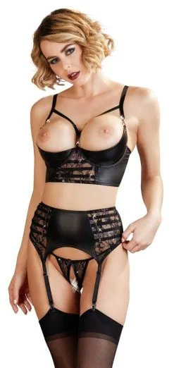 Abierta Fina 3-teiliges Bustier-Strapsset