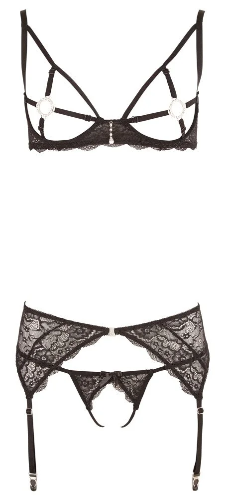 Abierta Fina 3-teiliges Ouvert-Set Aus Spitze – Bild 10