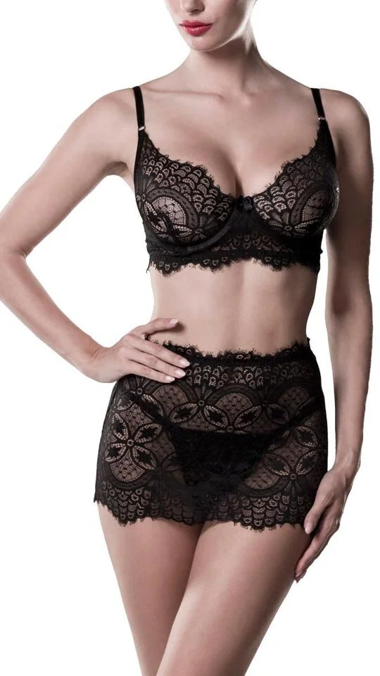 Grey Velvet 3-teiliges Spitzen-Set