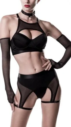 Grey Velvet 6-teiliges Dessous-Set