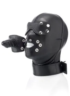 Abschließbare Ledermaske