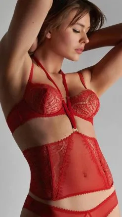 Maison Close Accroche Coeur Taillenkorsett Rot