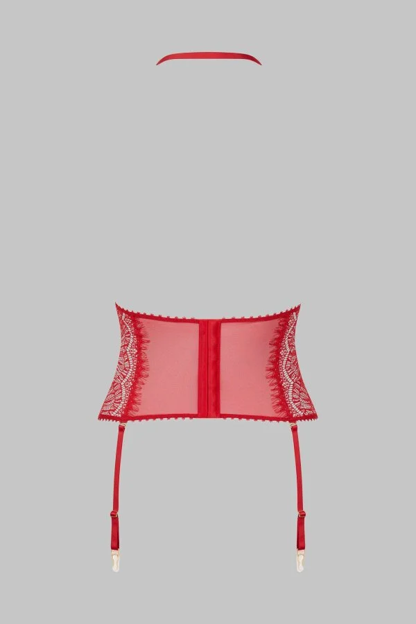 Maison Close Accroche Coeur Taillenkorsett Rot – Bild 9
