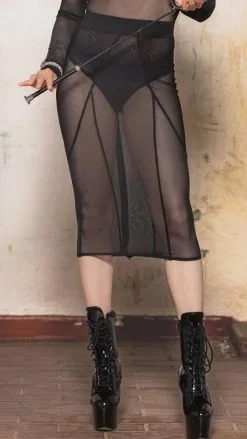 Patrice Catanzaro Atmosphere Mesh-Bleistiftrock