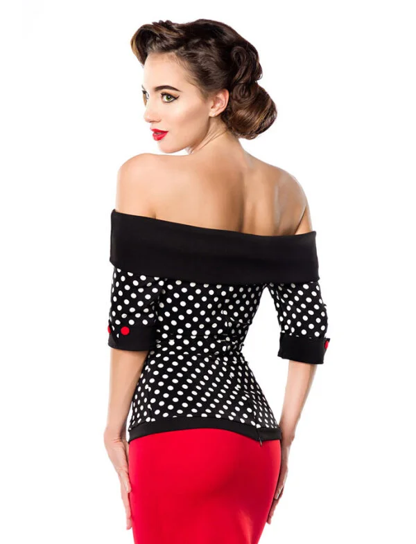 Belsira Dot Polka Jersey Top – Bild 2