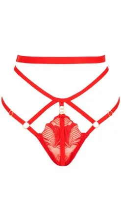 Impudique By Charlotte Catanzaro Bijou String Rouge