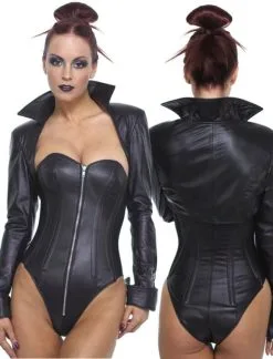 Northbound Leather Bolero Jacke Mit Kragen