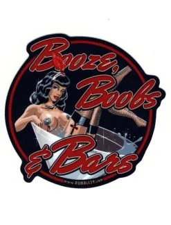 Booze, Boobs & Bars Aufkleber