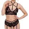 Abierta Fina Bralette Und Straps-Slip Ouvert Im Set