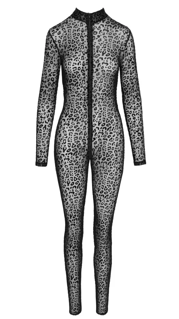 Noir Handmade Catsuit Im Leoparden-Look – Bild 4