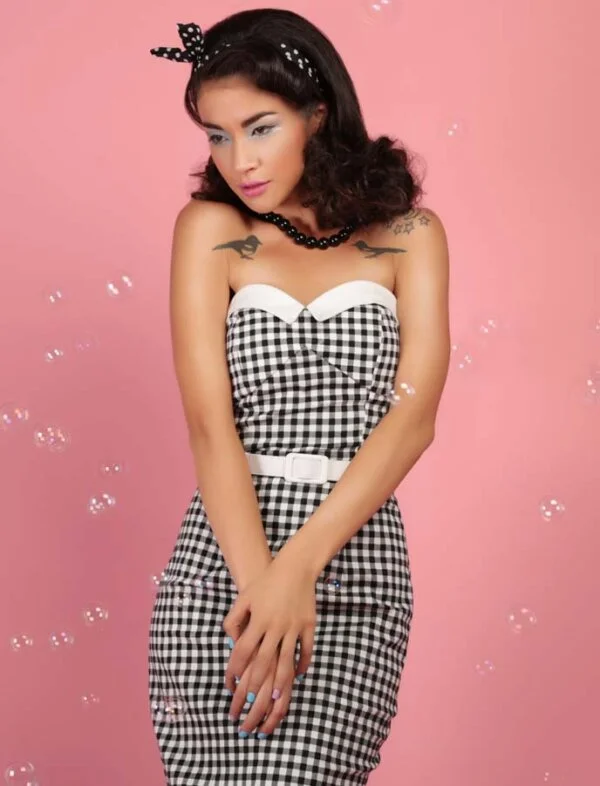 Collectif Monica Gingham Kleid – Bild 4