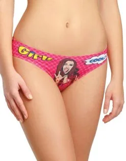 Mememe Comic Fans Pink Thong