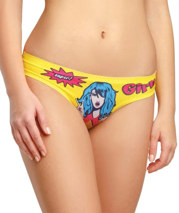Mememe Comic Fans Yellow Thong – Bild 2
