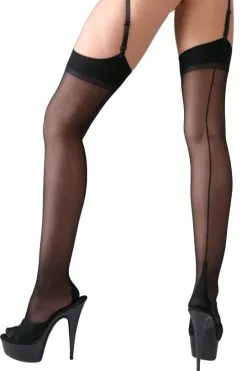 Cottelli Nylons Mit Ziernaht Schwarz