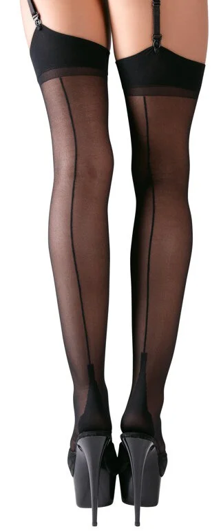 Cottelli Nylons Mit Ziernaht Schwarz – Bild 2