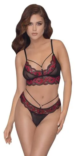 Dessous-Set Aus Zweifarbiger Spitze