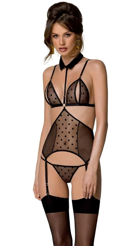 Passion Domenica Strapscorsage Schwarz