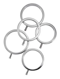 ELECTRASTIM Edelstahl Cock Ring Set 5 Größen