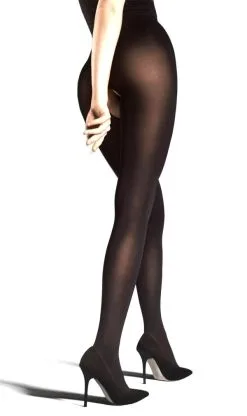 Fiore Ouvert Strumpfhose 80 Den Grey Gloss