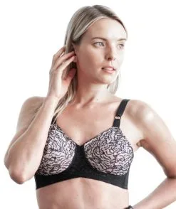 Rago Shapewear ® Floraler Spitzen-BH Pink/Schwarz