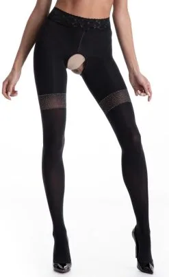 Glamour Ouvert Strumpfhose Schwarz