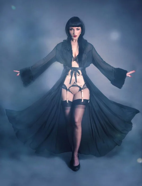 Lee Kleimann Hausmantel Mit Kunstpelz