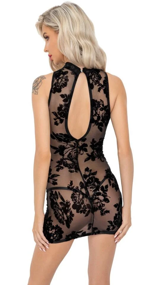 Noir Handmade Hautnahes Minikleid In Feiner Transparenz – Bild 2