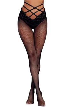 High Waist Netzstrumpfhose