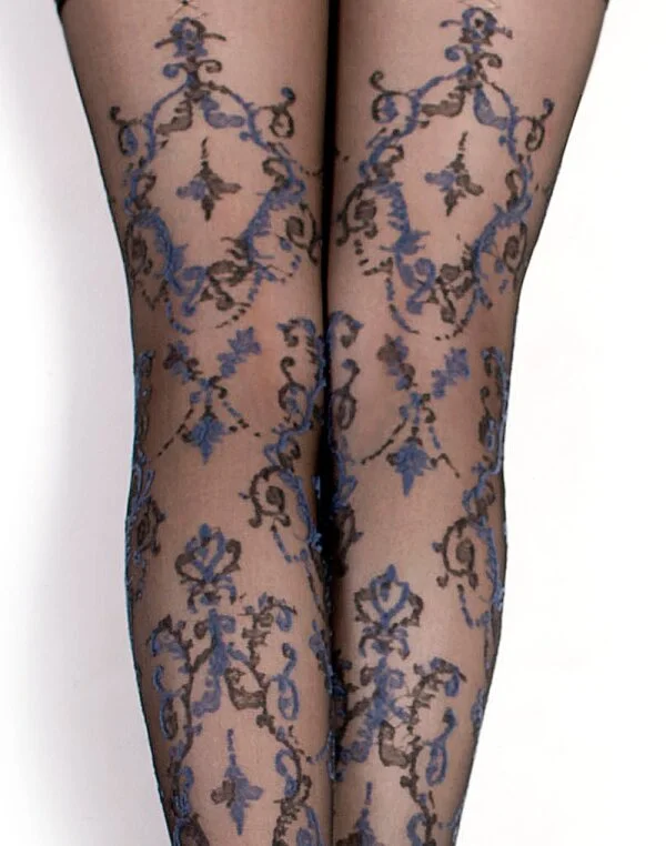 Hold Ups Mit Stickerei Schwarz/Blau – Bild 5