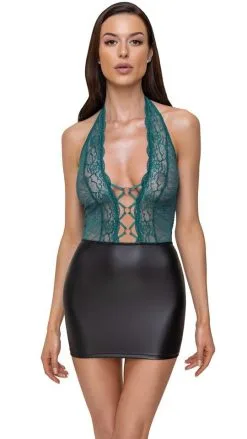 Kleid Aus Spitze Und Wetlook