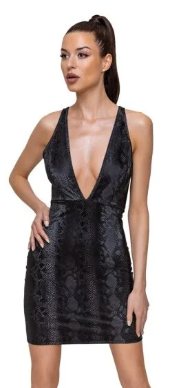 Kleid In Schlangenhaut-Optik
