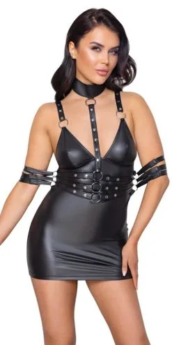 Kurzes Kleid Mit 4 Klett-Fesselriemen