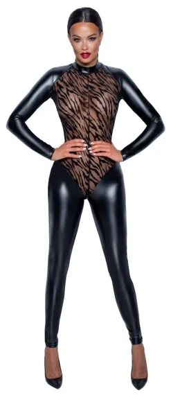 Noir Handmade Langarm-Overall Mit Samtflockprint