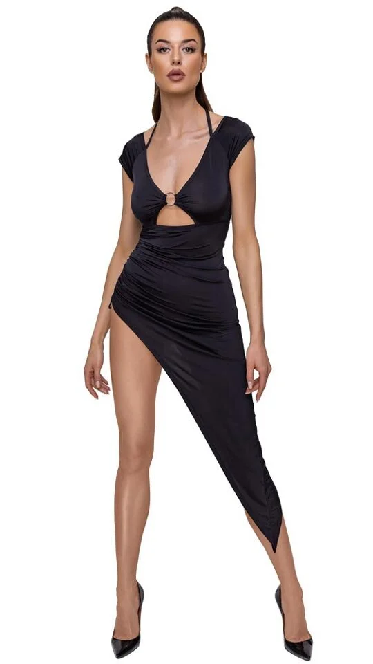 Langes Kleid Mit Asymmetrischen Rock