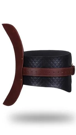 Liebe Seele Leder-Sattlel Schwarz-Braun-Gold