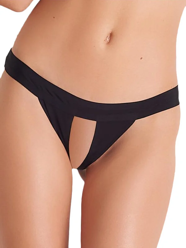 Maison Close Tapage Nocturne Open Thong Schwarz
