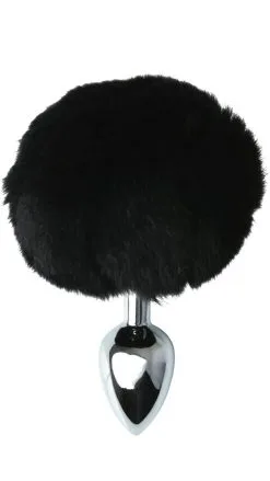 Metall Butt Plug Mit Bunny-Puschel