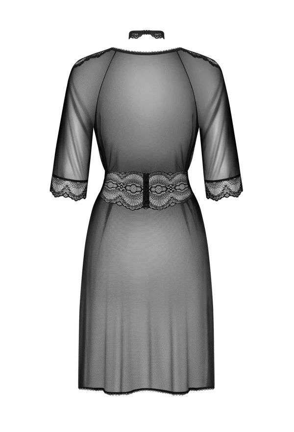 Morgenmantel Aus Mesh Und Spitze – Bild 4