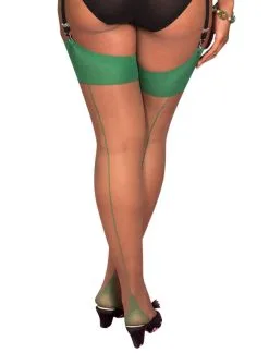 What Katie Did Nahtnylons Braun Mit Grüner Naht