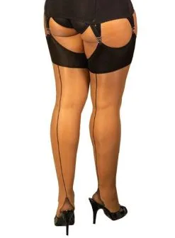 What Katie Did Nahtnylons Braun Mit Schwarzer Naht