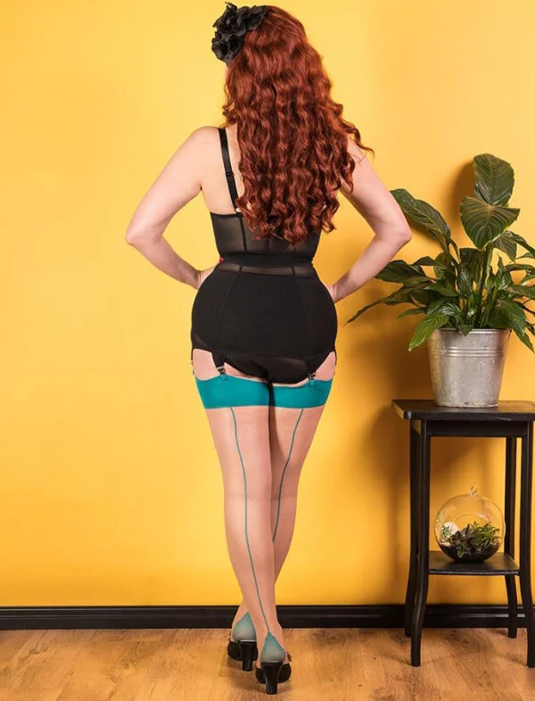 What Katie Did Nahtnylons Haut Mit Blaugrüner Naht – Bild 3