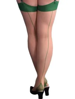 What Katie Did Nahtnylons Haut Mit Grüner Naht