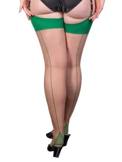 What Katie Did Nahtnylons Zinnfarben Mit Grüner Naht