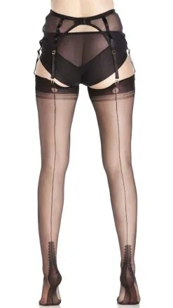 Gio Stockings Nashville Heel Schwarz