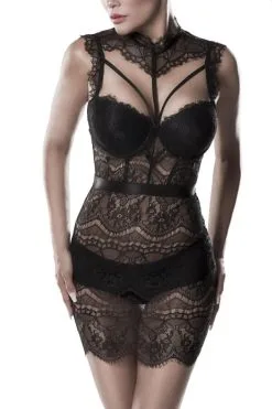 Grey Velvet Negligé Kleid