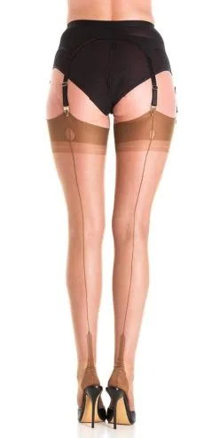 Gio Stockings Nylons Atlanta Heel Bronze