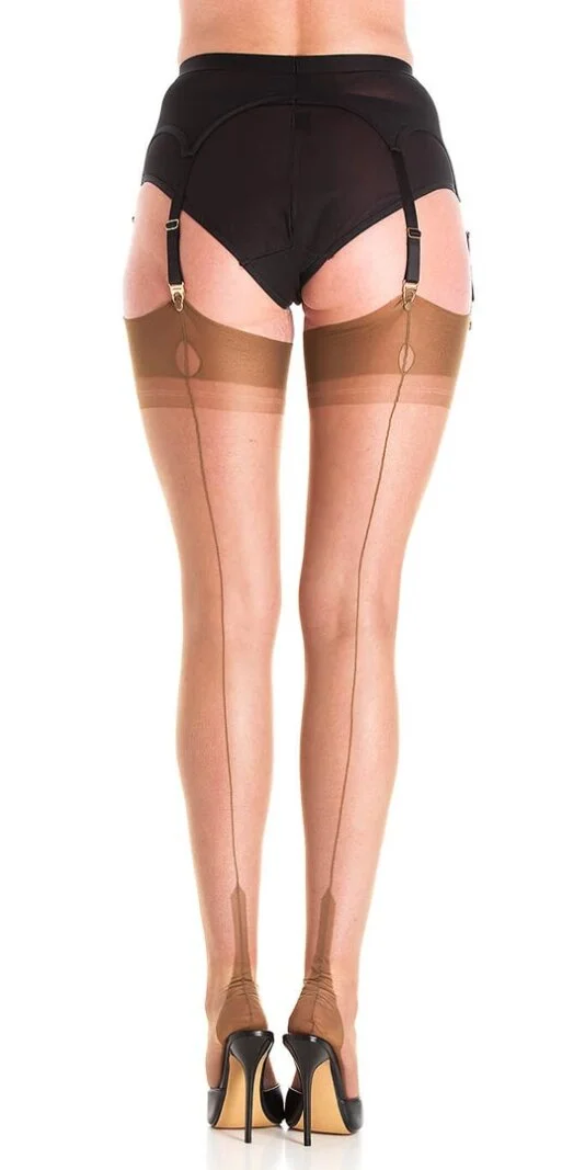 Gio Stockings Nylons Atlanta Heel Bronze